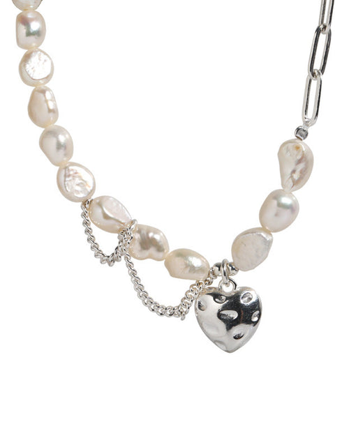 Load image into Gallery viewer, Asymmetry Chain Pearls Necklace
